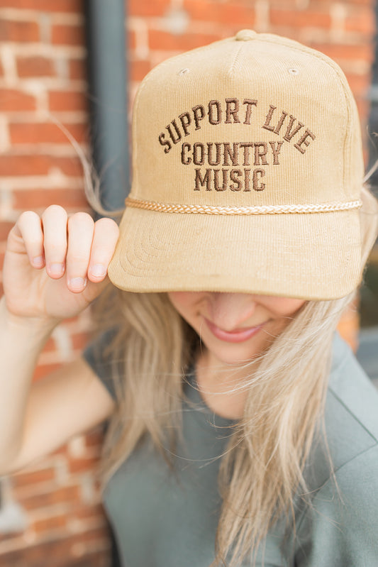 Support Live Country Music Corduroy Hat