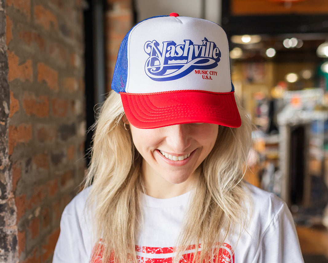 Nashville Music City Foam Trucker Blue