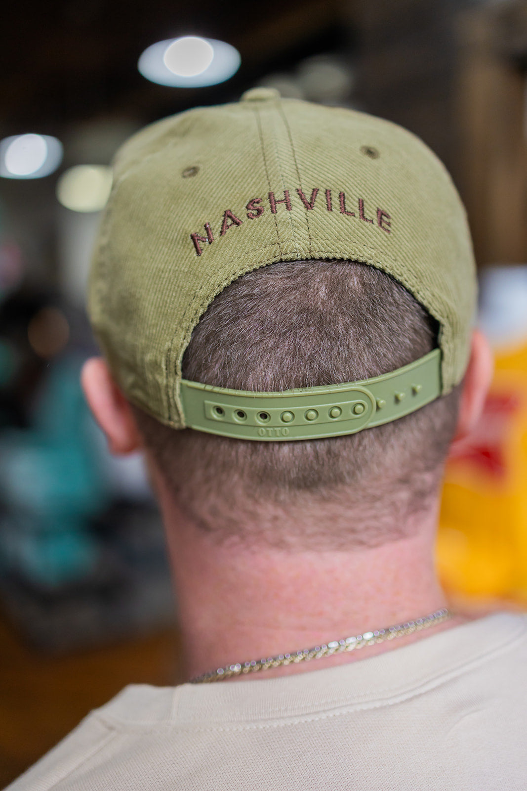 Tri Star Leather Rope Olive Hat