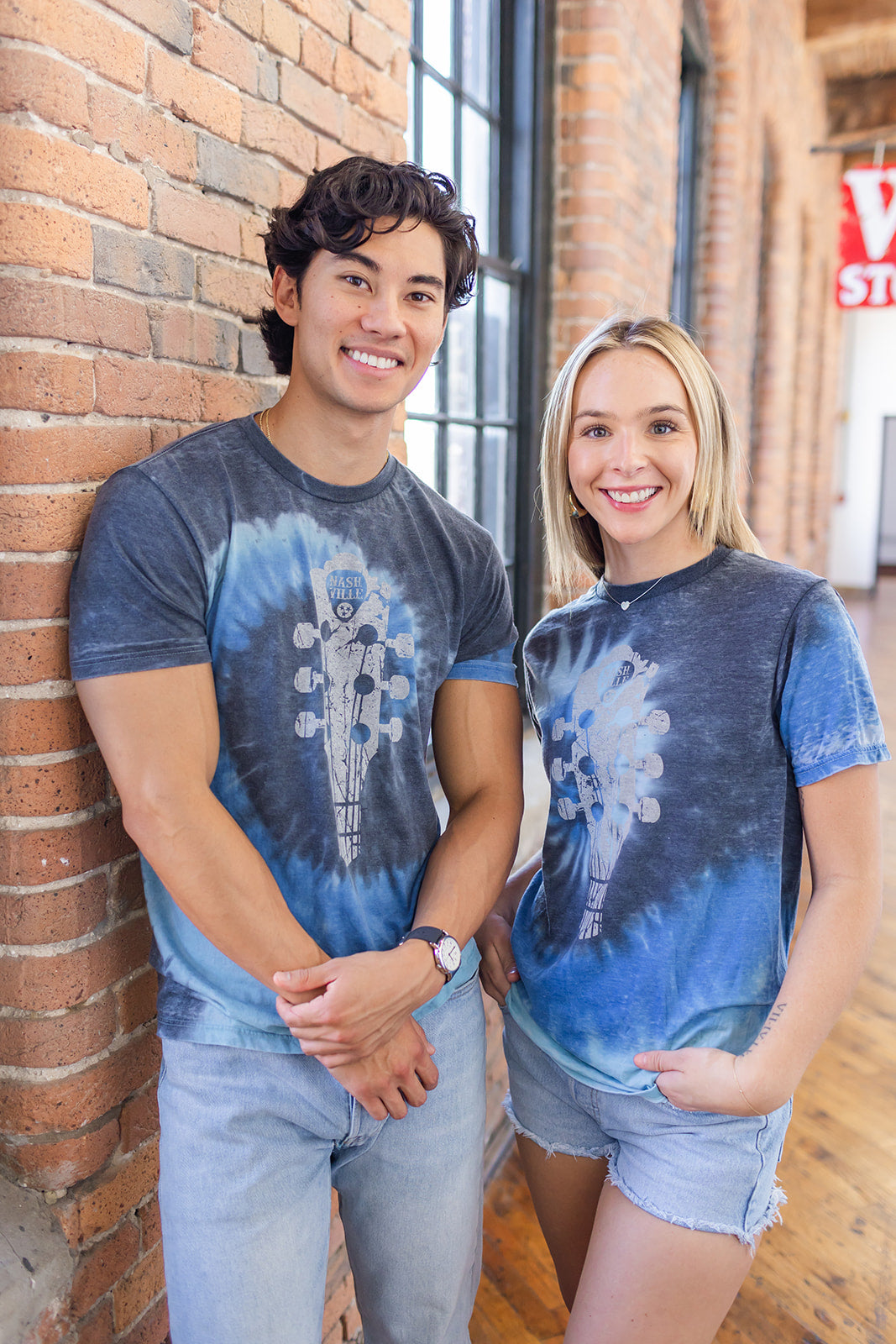 Tie Dye Distressed Guitar t-shirt