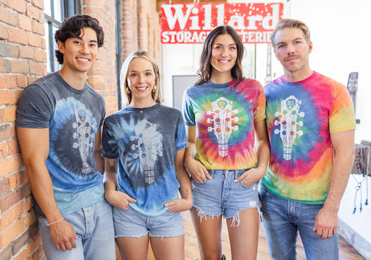 Tie Dye Distressed Guitar t-shirt
