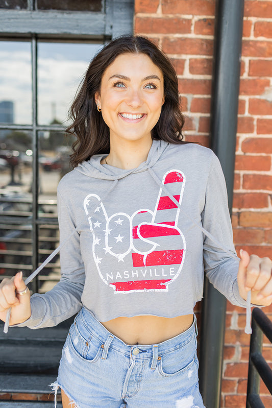 Ladies Hard Rock Lightweight Crop Hoodie -
