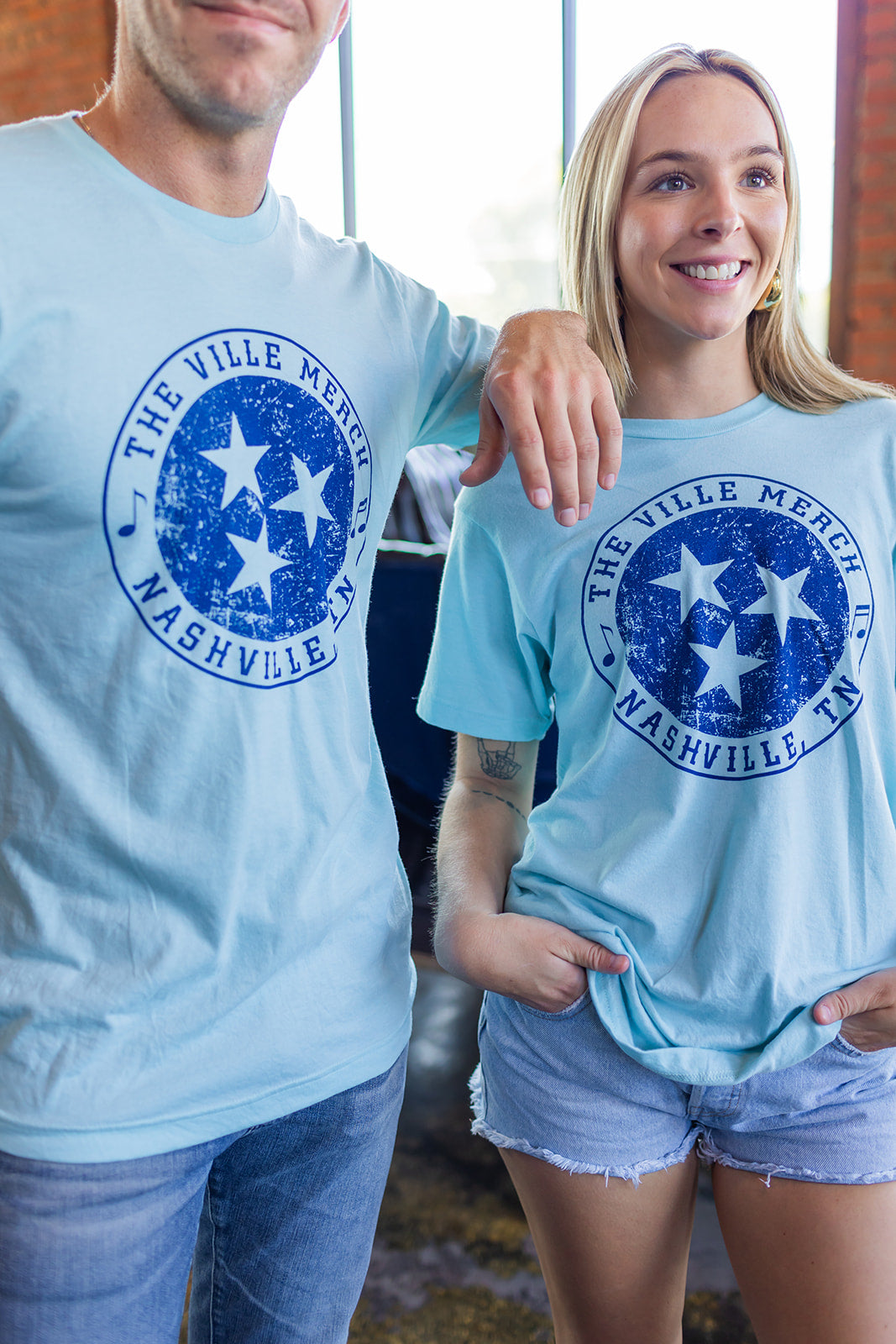 The Ville Merch Blue Tri Star Tee