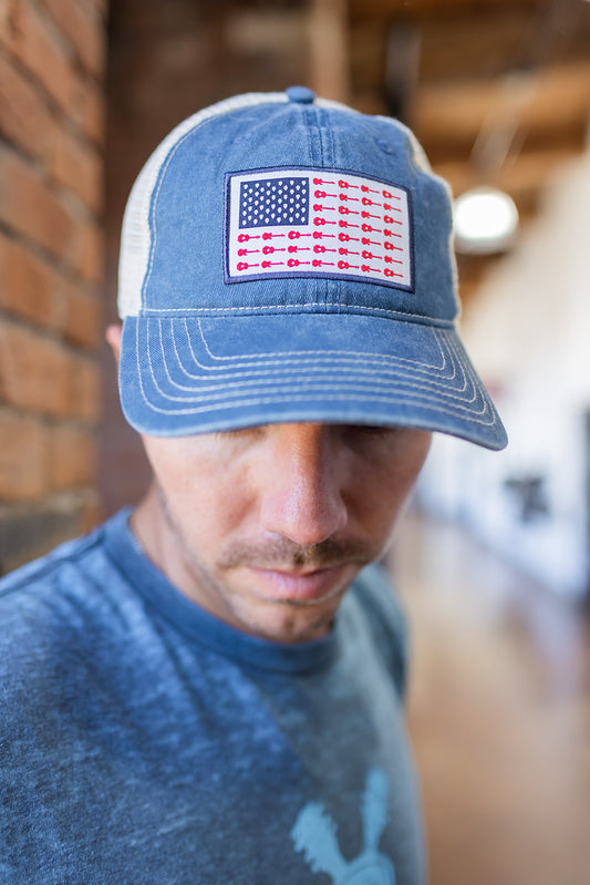 Music City Flag Patch Unstructured Mesh Snapback