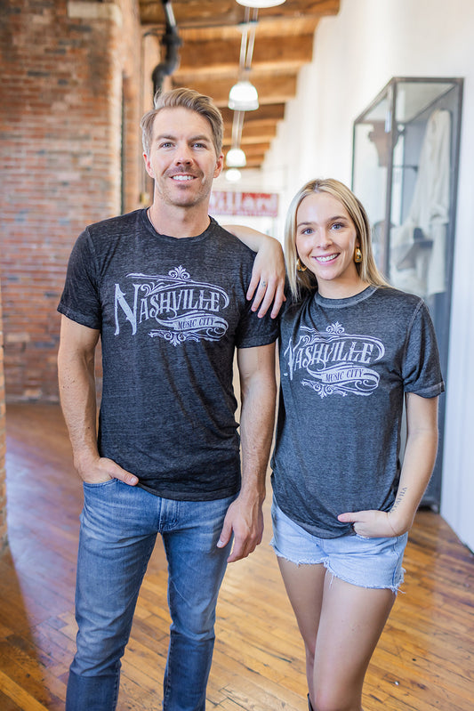 Nashville Deco Acid Wash Zen Tee -