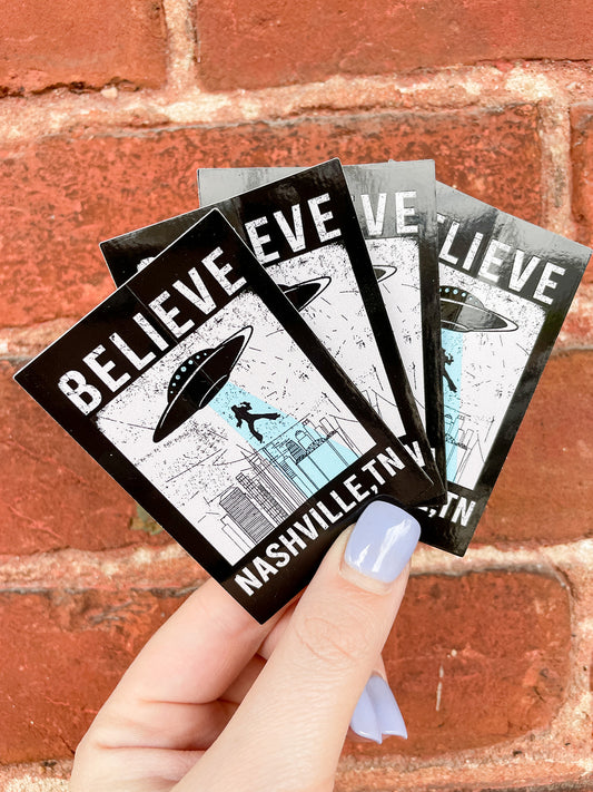 Nashville Believe in UFO (Elvis) Decal