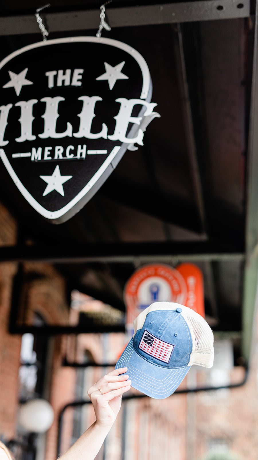Music City Flag Patch Unstructured Mesh Snapback