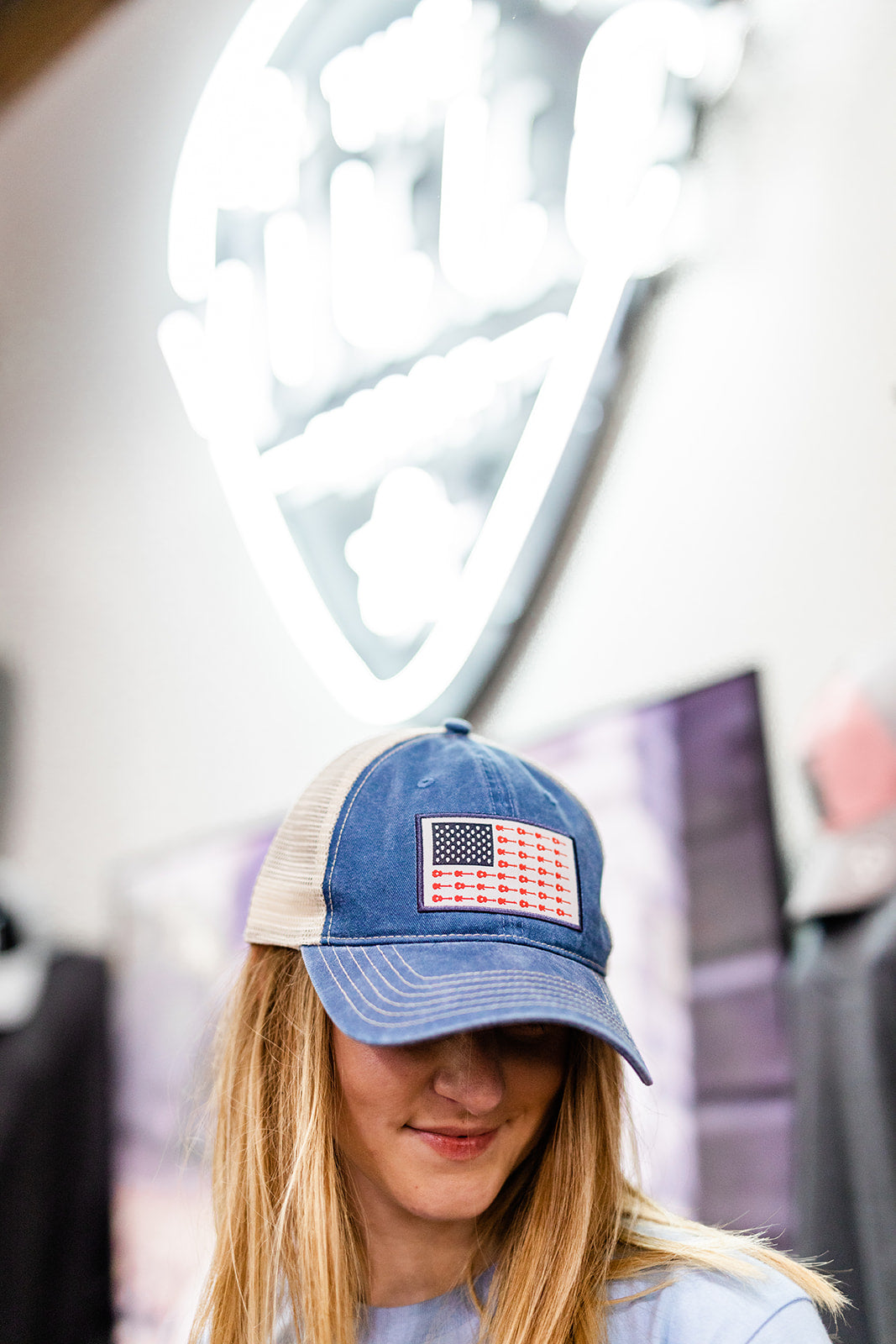 Music City Flag Patch Unstructured Mesh Snapback