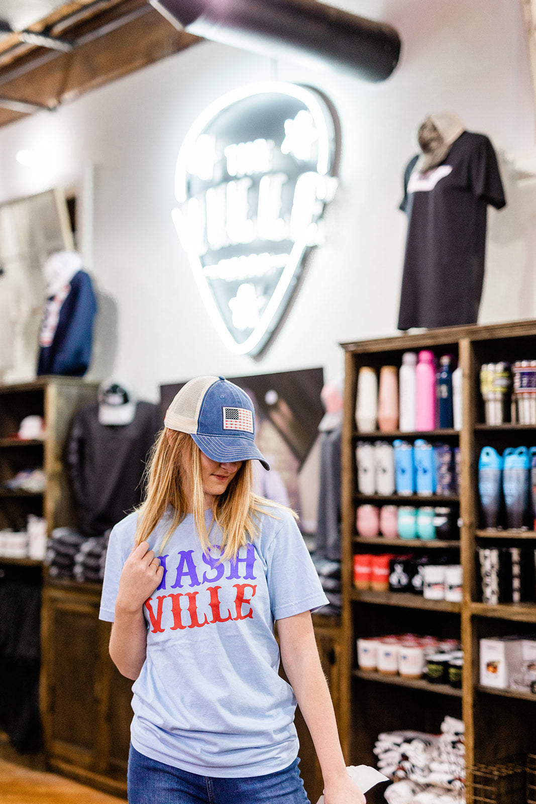 Music City Flag Patch Unstructured Mesh Snapback