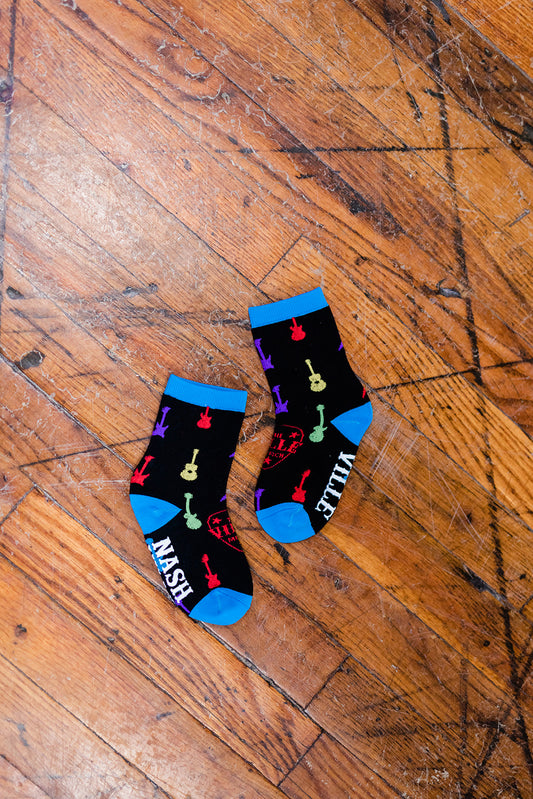 Nashville Guitar Toddler/Infant Socks with Bottom Grips