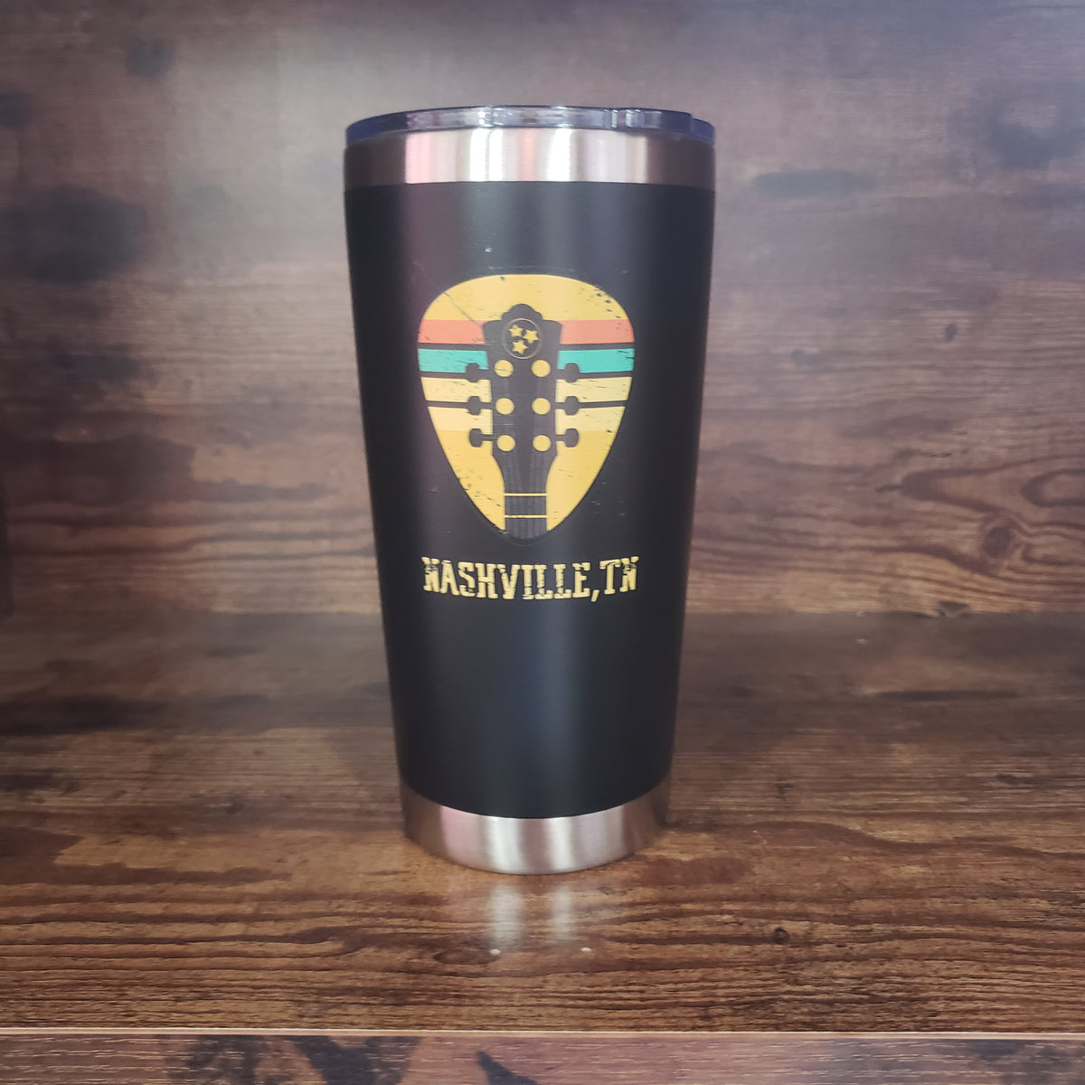 Distressed Guitar Thermal Tumbler with Optional Straw (White) – The Ville  Merch