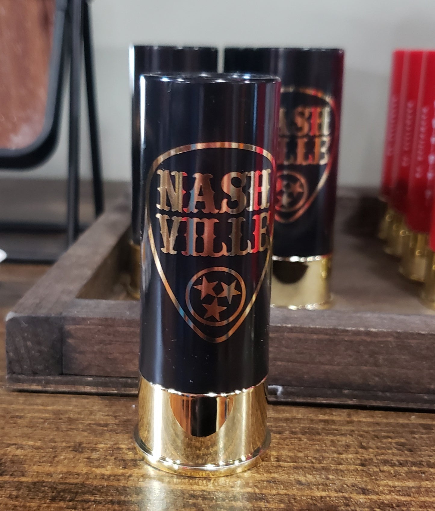 12 Gauge Shotgun Shell Shot Glasses - Black