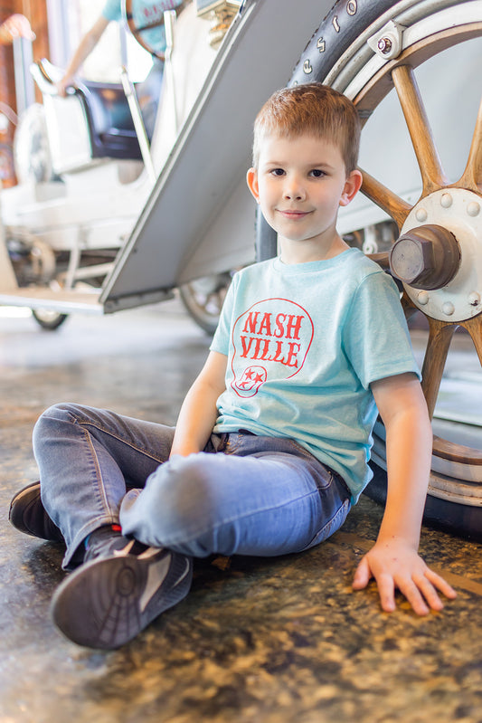 Youth Melange Caribbean Nashville Pick Tee -