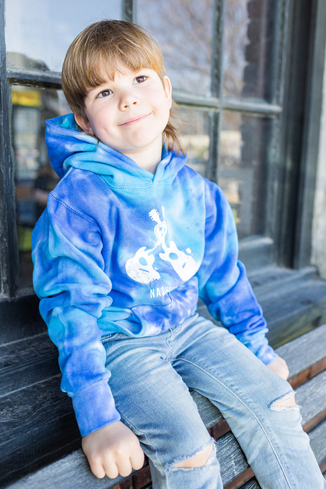 Youth Cross Guitar Tie Dye Hoodie