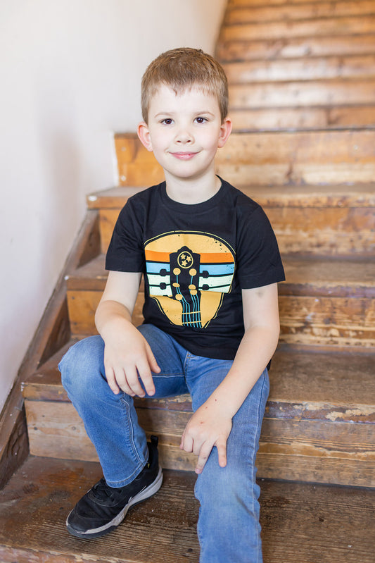 Youth Vintage Guitar Short Sleeve Black -