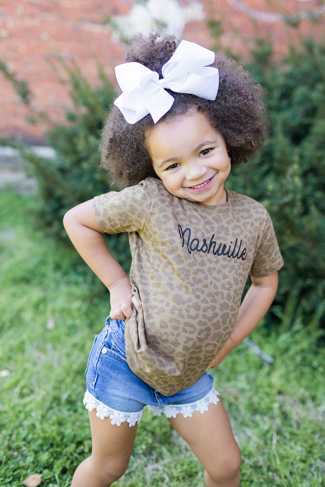 Toddler Leopard Print Nashville Tee -