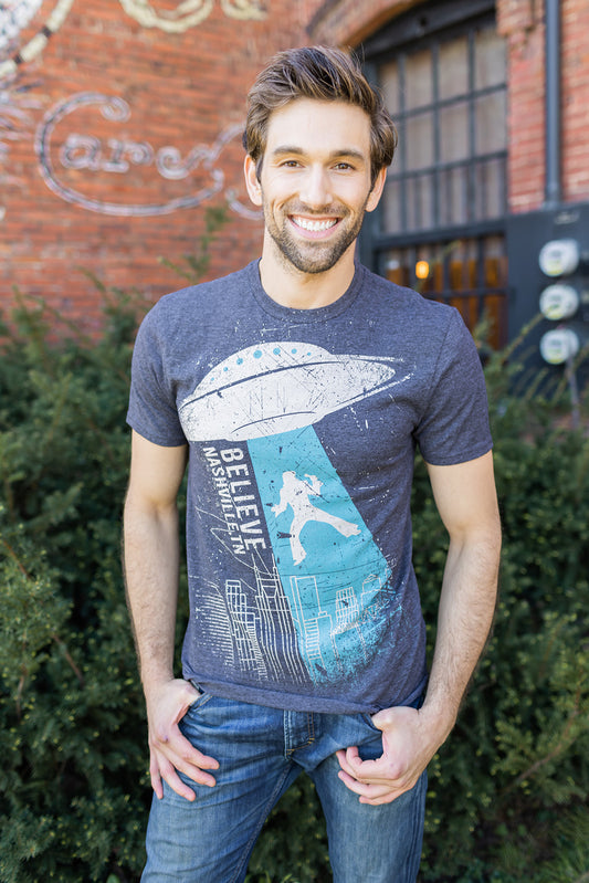 Nashville Believe UFO Elvis Soft Tee -