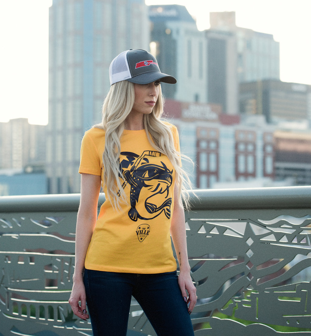 Nashville Stanley the Catfish Camo Performance Wicking Tee – The Ville Merch