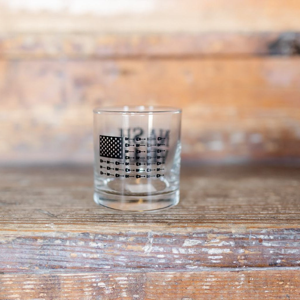 Nashville Music City Flag Whiskey Glass
