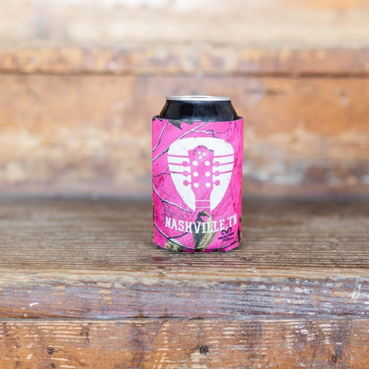 Pink Nashville Camo Guitar Coolie