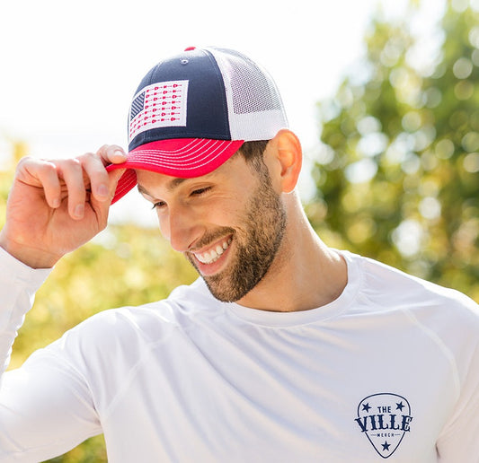 Music City Flag Patch Structured Mesh Snapback