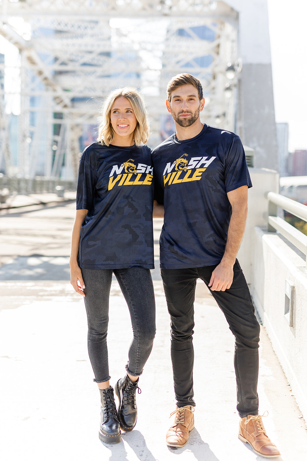 Nashville Stanley the Catfish Camo Performance Wicking Tee