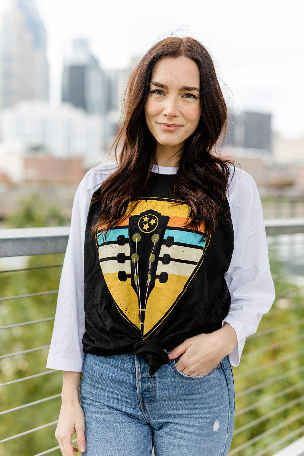 Nashville Vintage Guitar Pick 3/4 Sleeve Raglan -