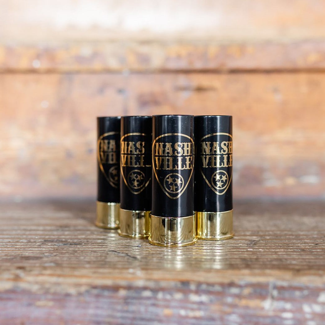 12 Gauge Shotgun Shell Shot Glasses - Black