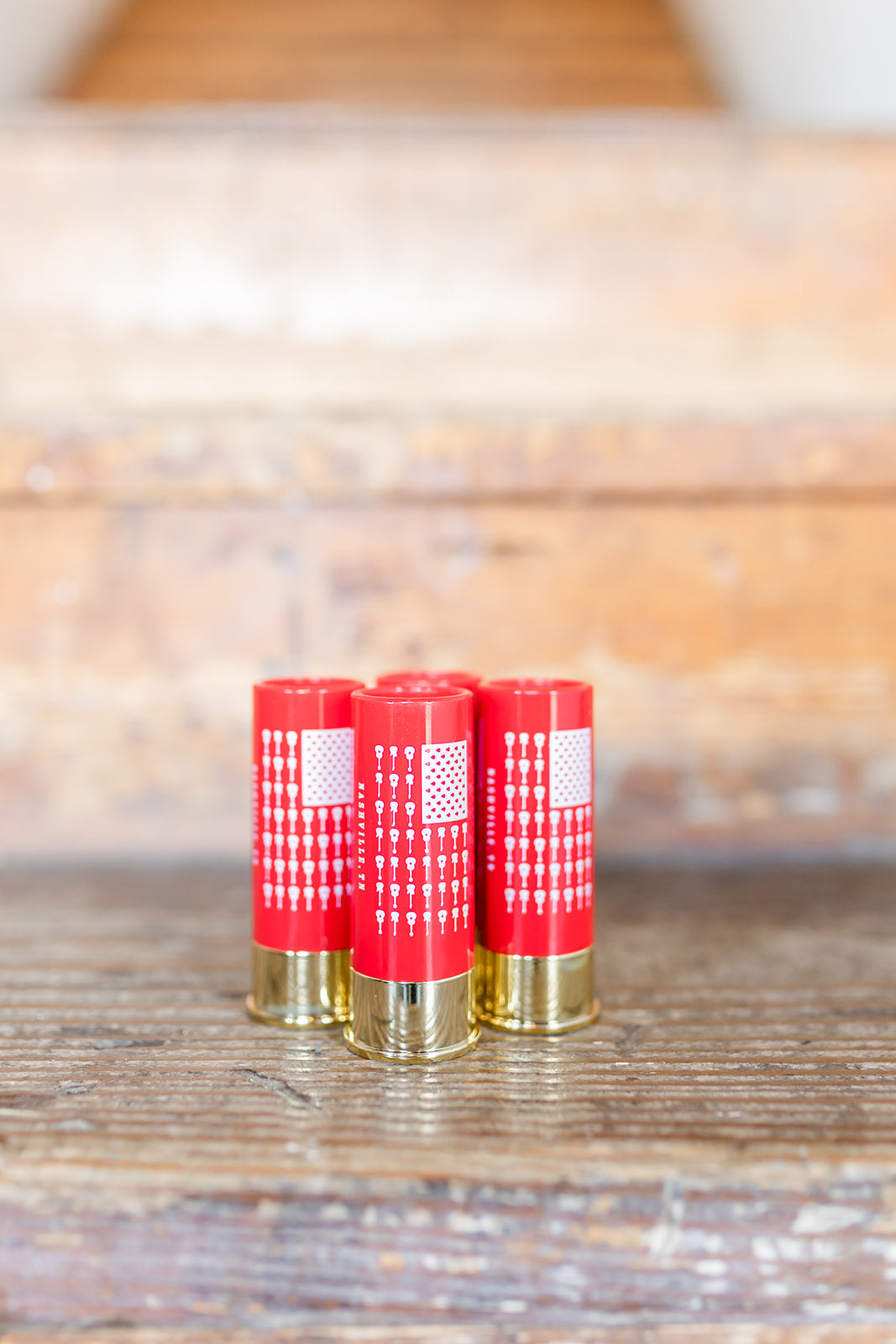 12 Gauge Shotgun Shell Shot Glasses - Red