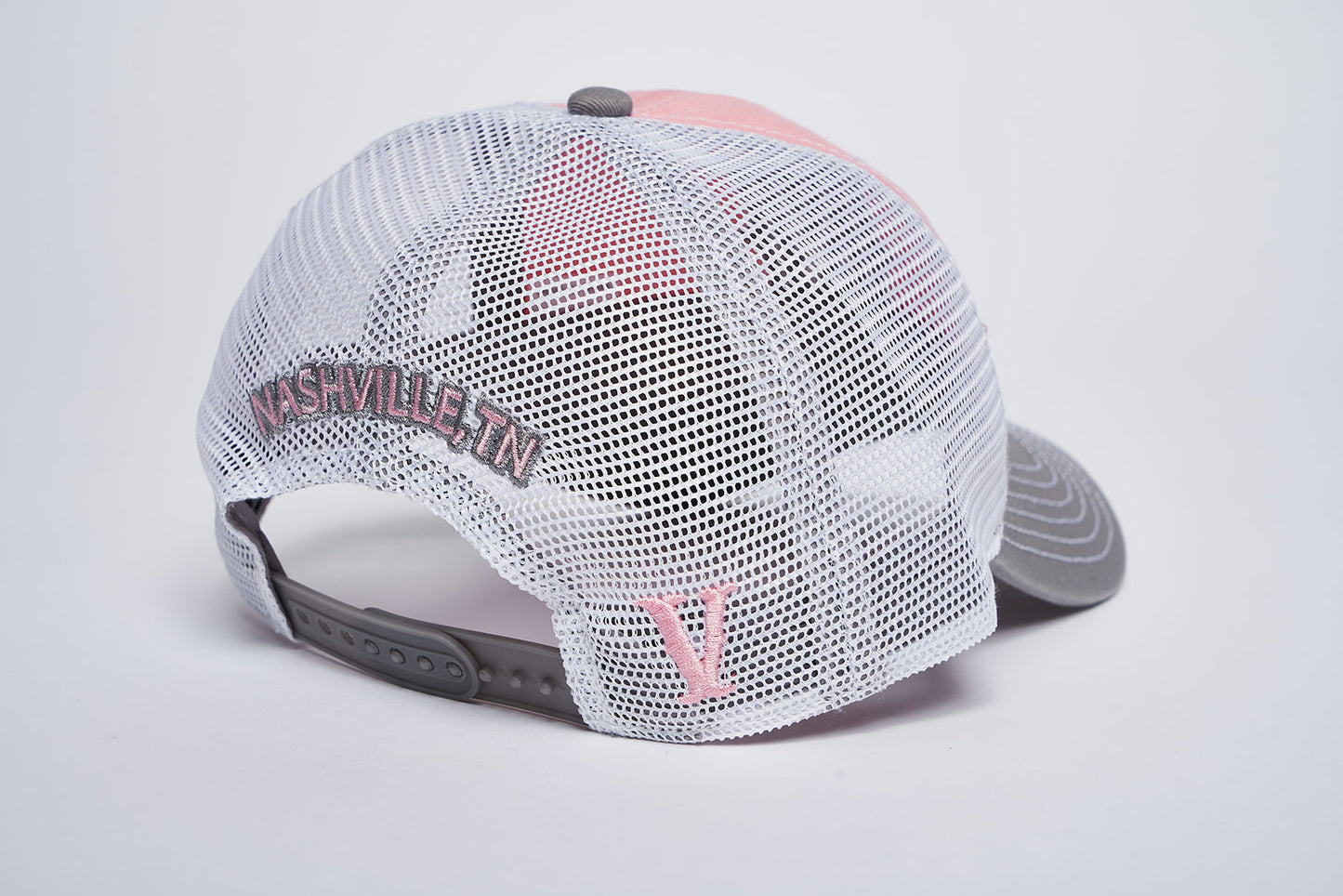 Nashville Pink/Gray Unstructured Mesh Snapback