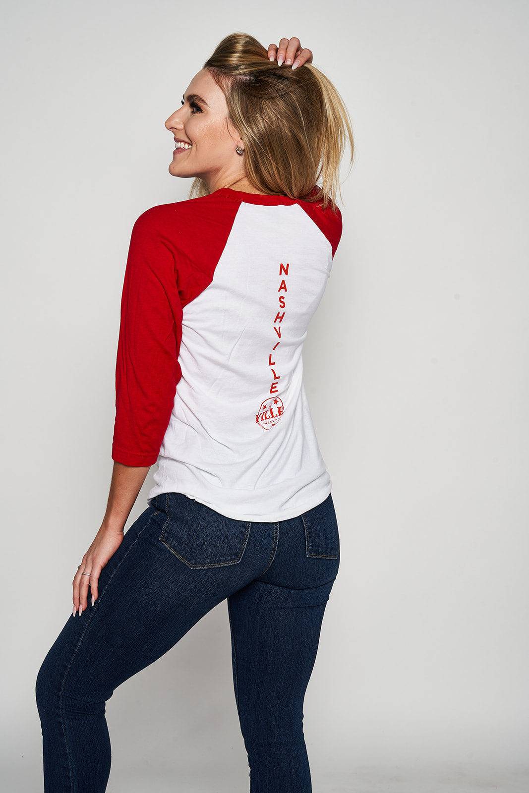 Let's Get Plowed 3/4 Raglan Tee - Softstyle White/Red