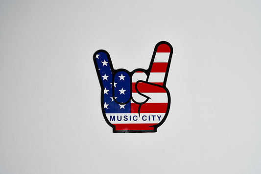 HARD ROCK MUSIC CITY Decal  - 3.5" x 4"