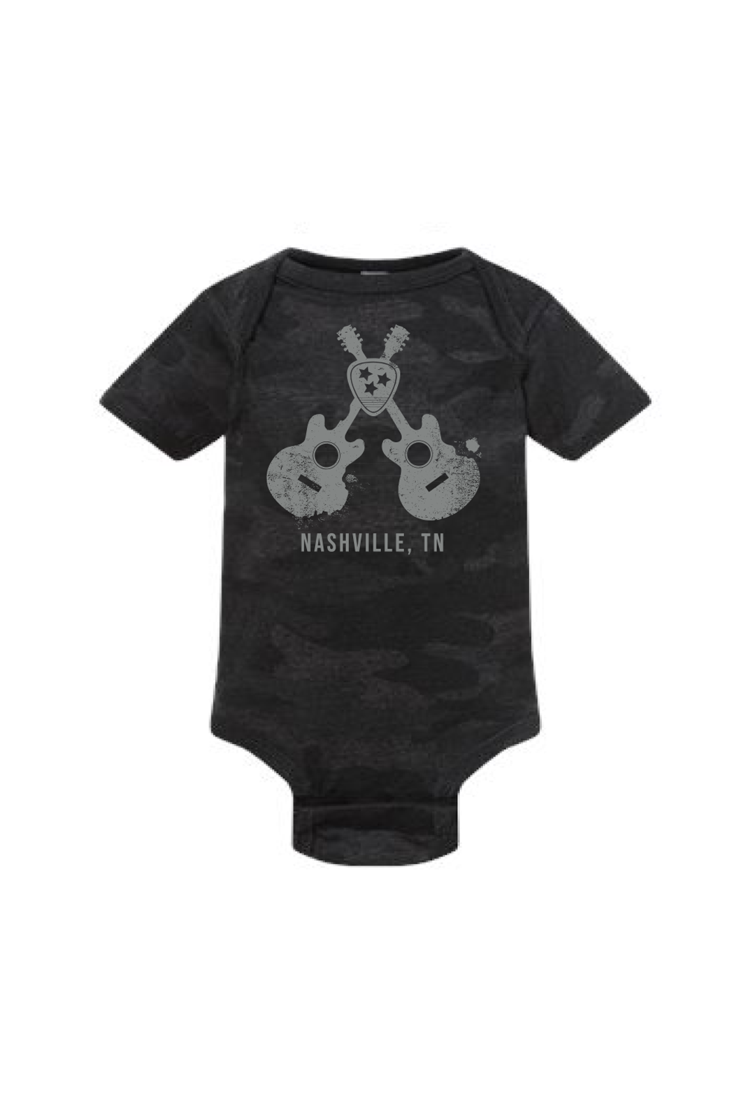 Infant Nashville Guitars Storm Camo Onesie -
