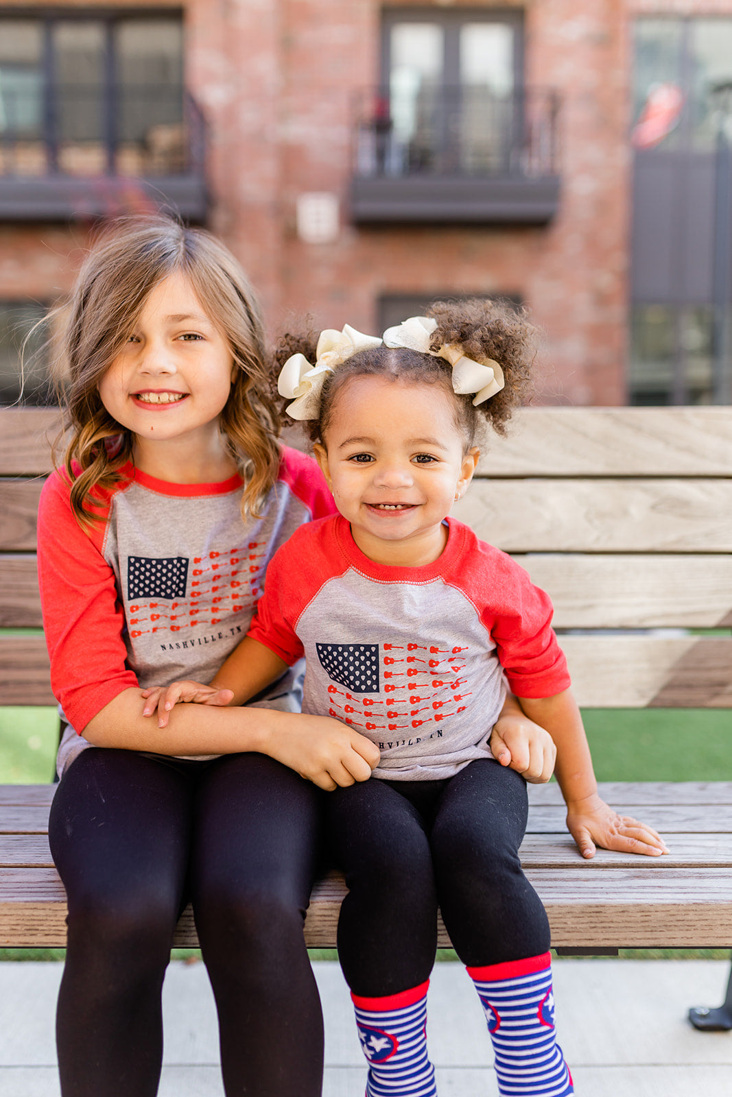 Music City Flag 3/4 Sleeve Raglan - Toddler