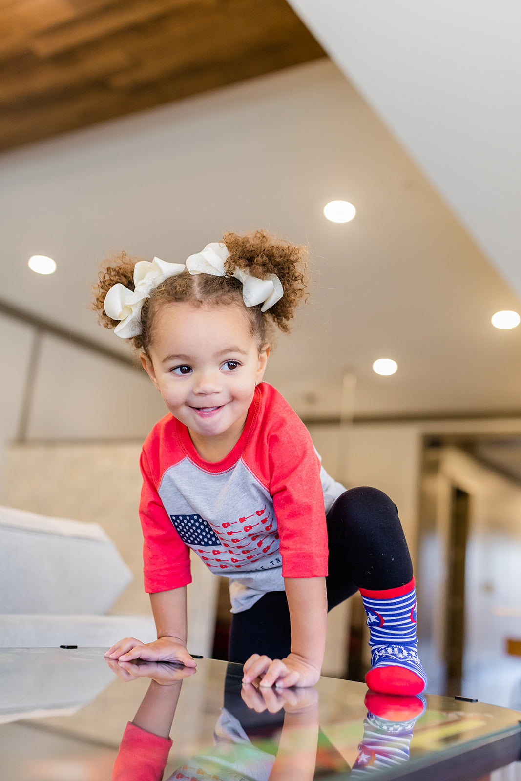 Music City Flag 3/4 Sleeve Raglan - Toddler