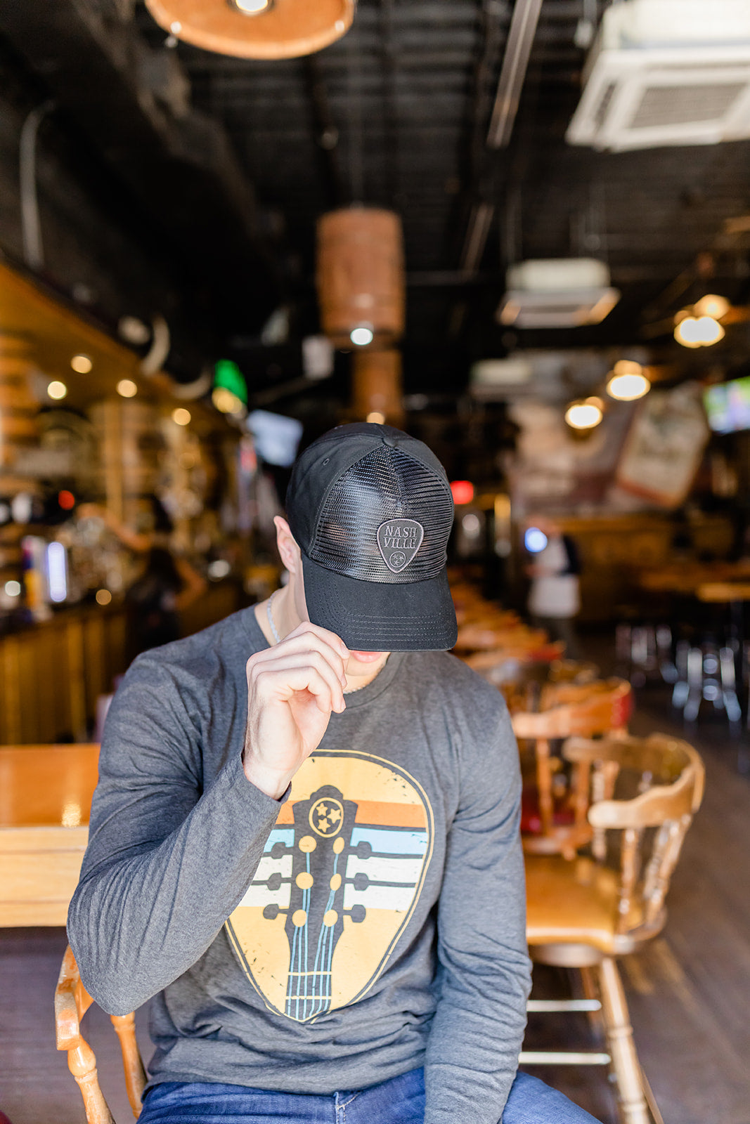 Black Mesh Pick Nashville Hat