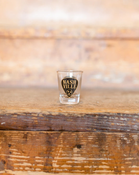Nashville Pick Shot Glass Blk/Gold