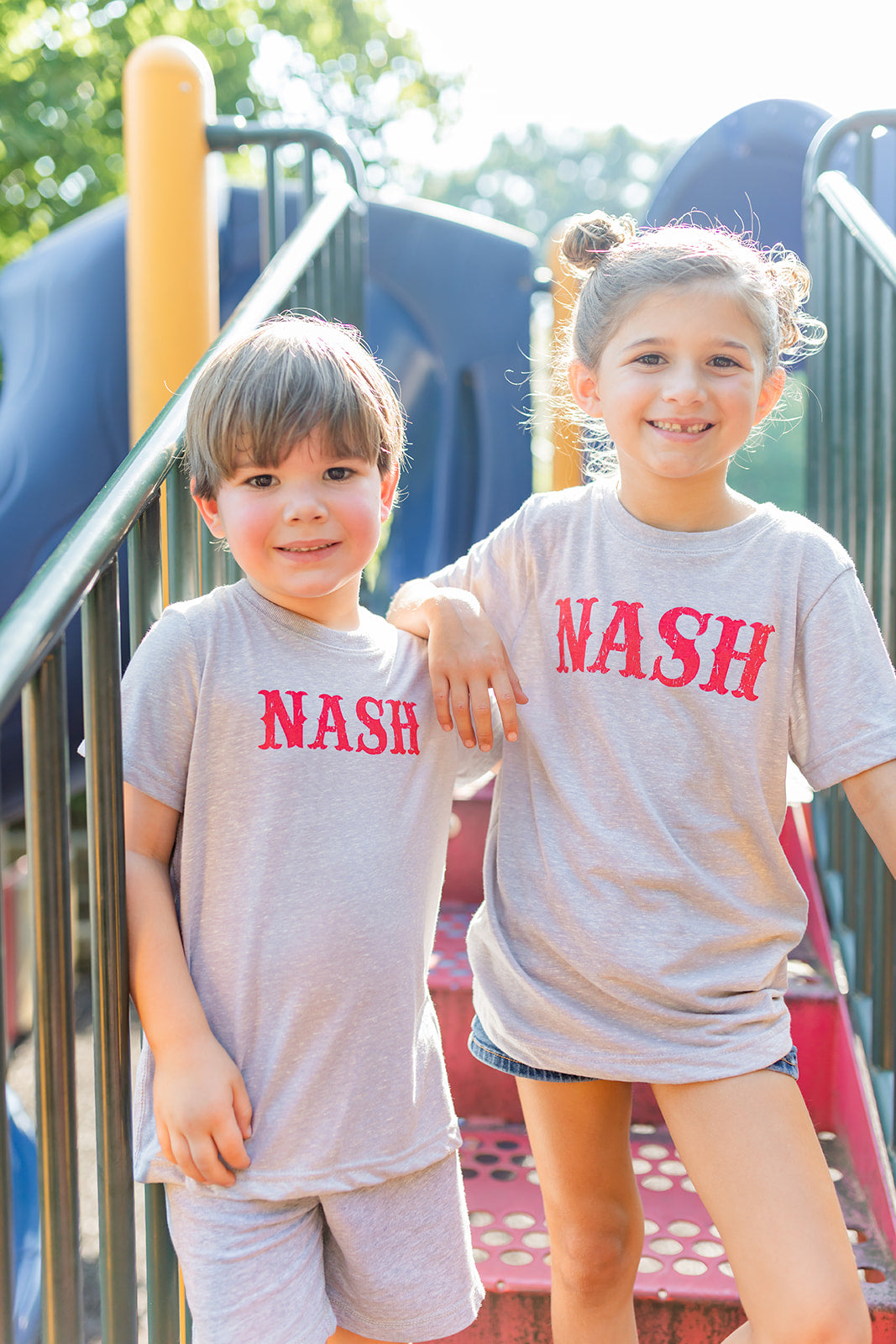 Toddler NASH Heather Gray Melange Tees -