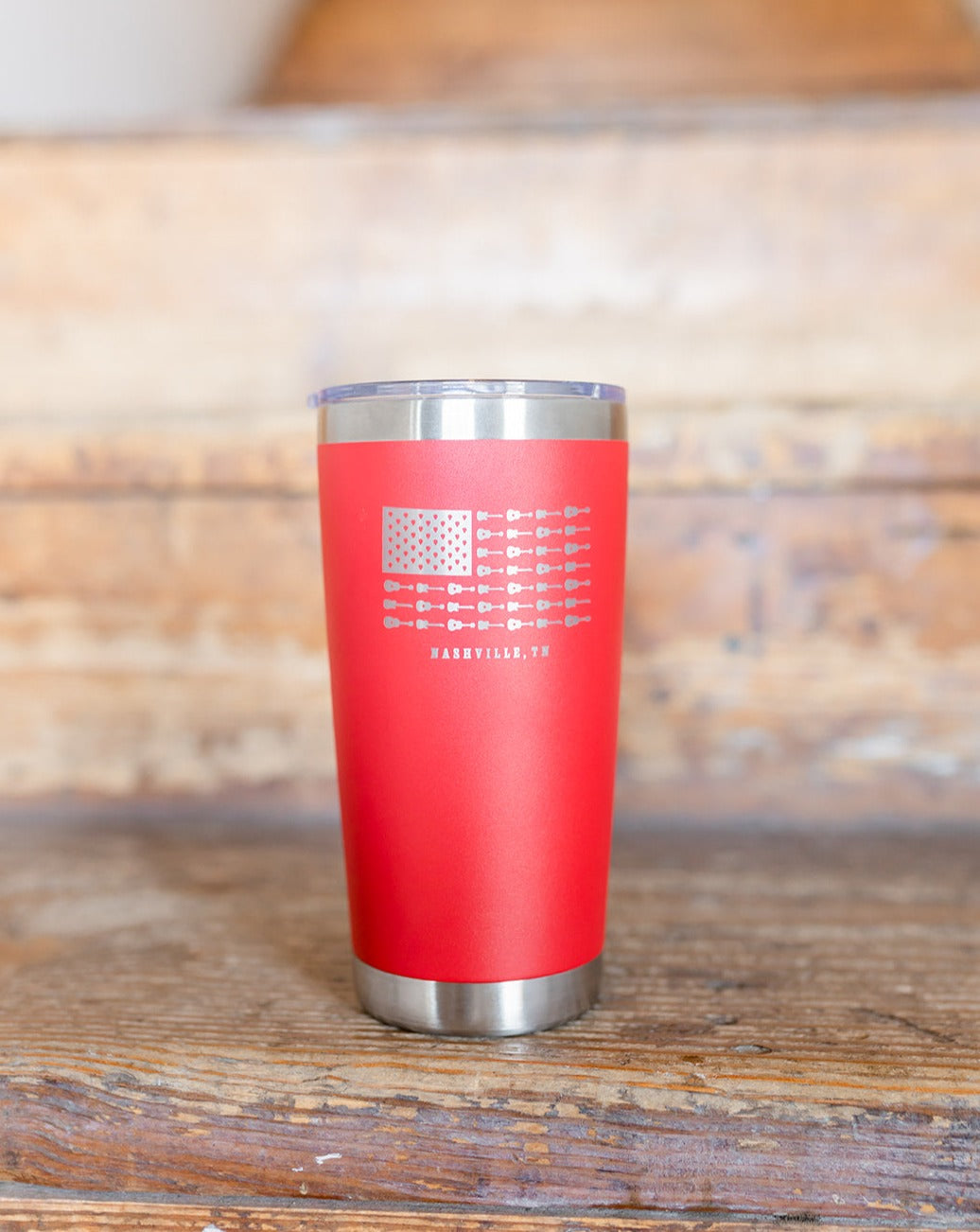 20oz Nashville Music City Flag Tumbler