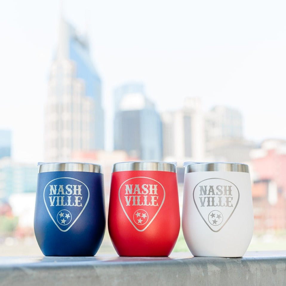11oz Nashville Guitar Pick Wine Tumbler