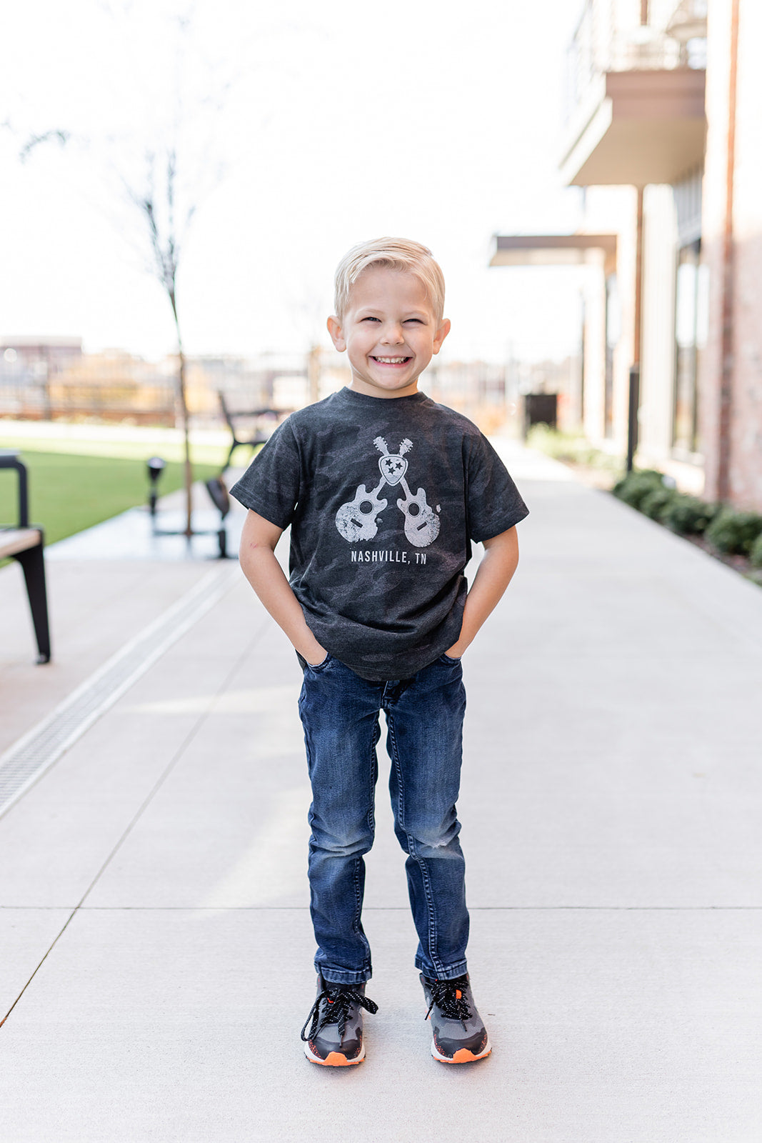 Crossed Guitars Storm Camo Toddler Tee -