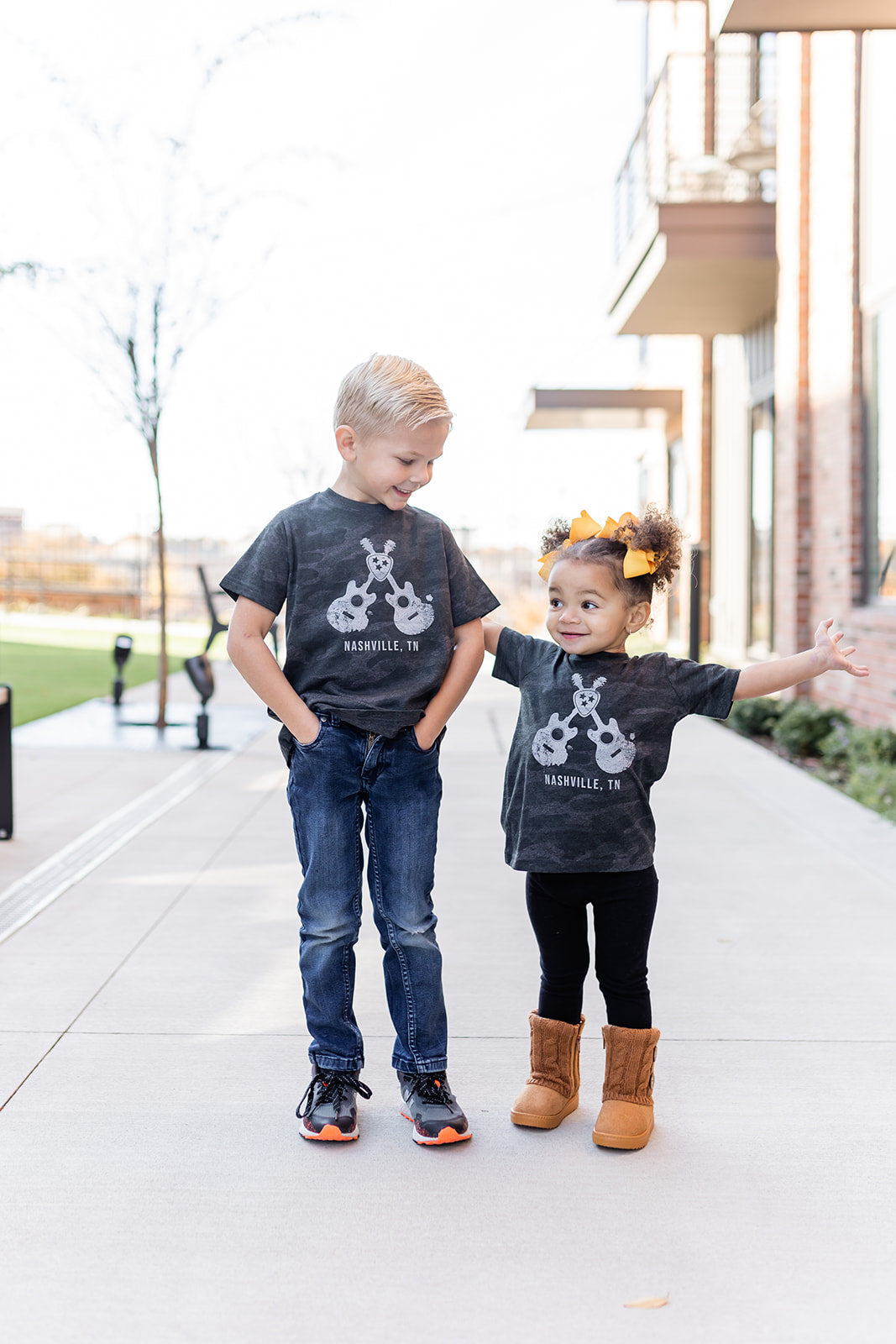 Crossed Guitars Storm Camo Toddler Tee -