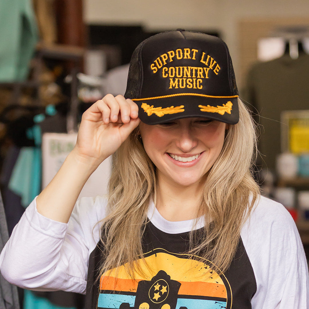 SUPPORT LIVE COUNTRY MUSIC  Foam Trucker Hat