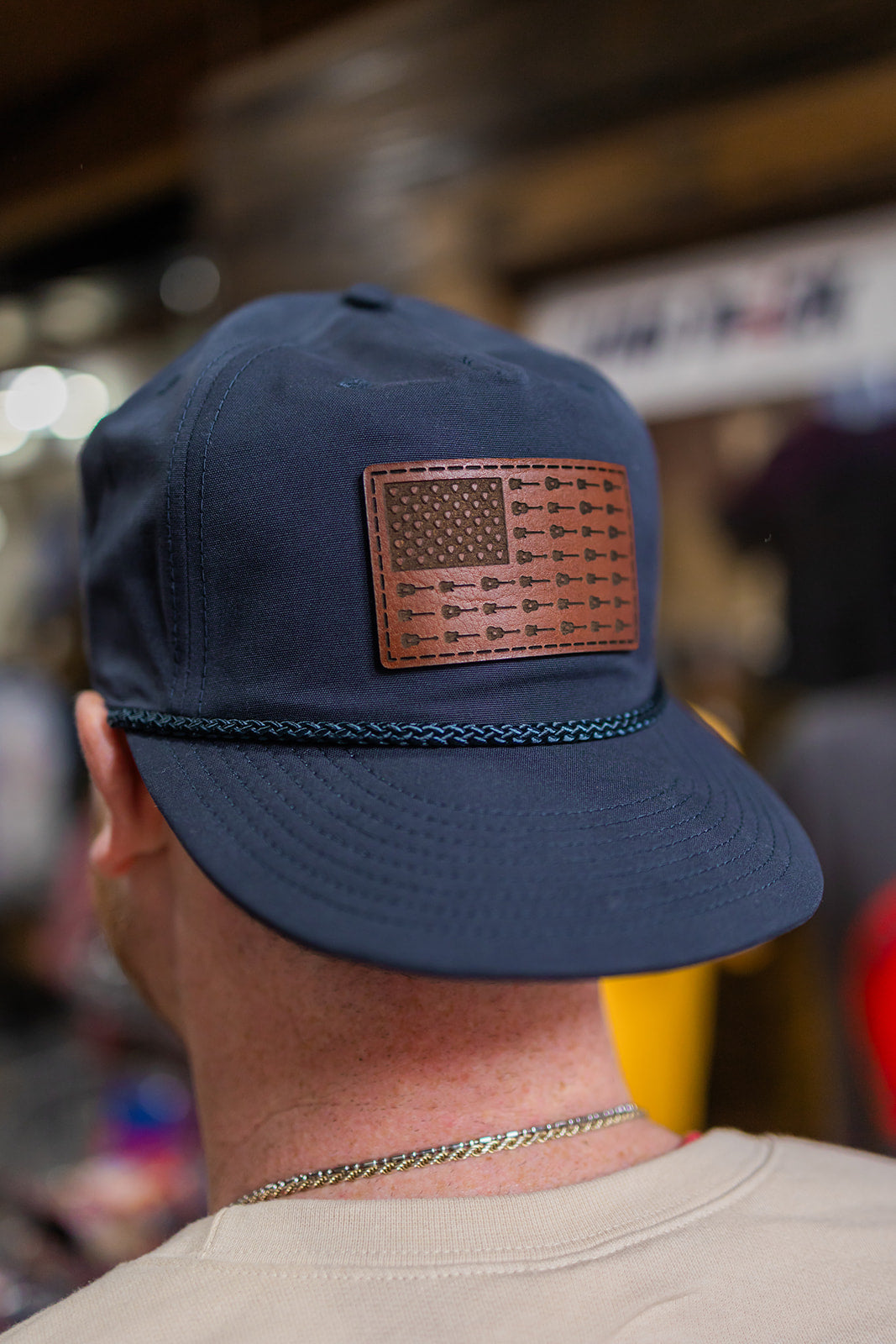 Tri Star Leather Patch Classic Rope Hat