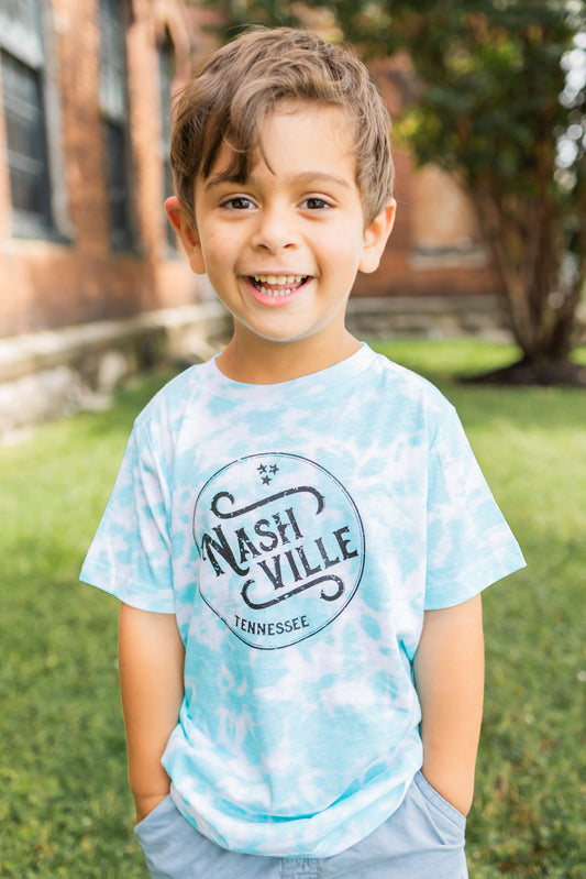 Toddler Island Blue Tie Die Nashville Deco