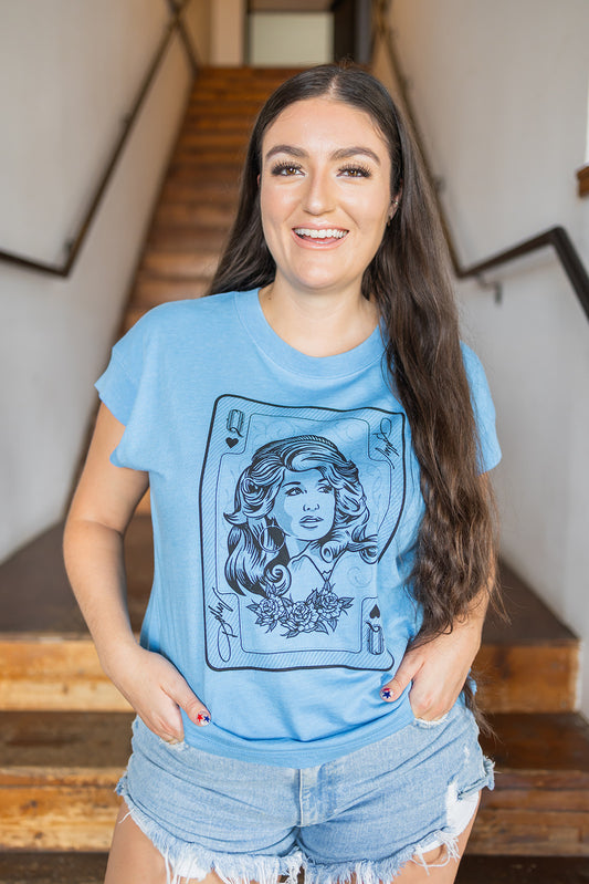 Ladies Dolly Queen of Hearts Vintage Wash