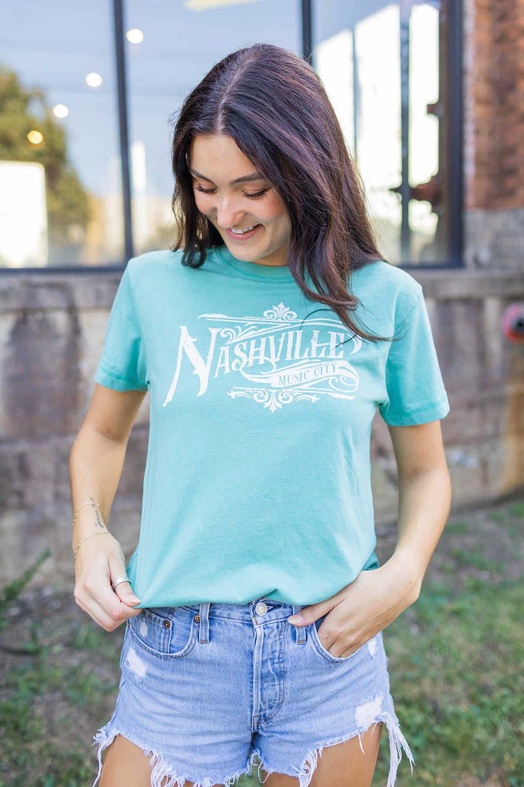 Nashville Deco Saltwater Vintage Wash Tee