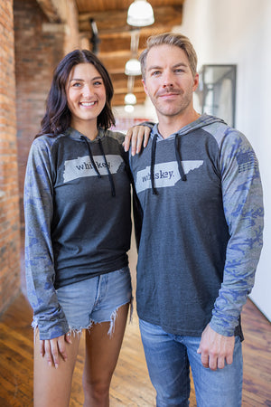 
                  
                    Load image into Gallery viewer, Lightweight Camo State of Whiskey Vintage Hoodie
                  
                