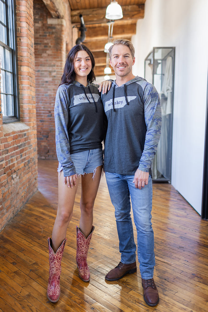 
                  
                    Load image into Gallery viewer, Lightweight Camo State of Whiskey Vintage Hoodie
                  
                