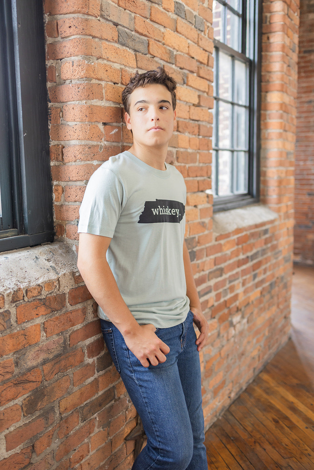 Bamboo State of Whiskey Tee -Eucalyptus